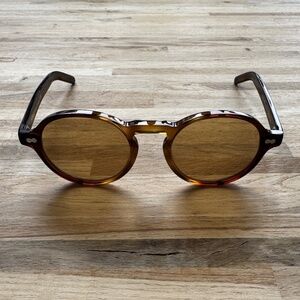 MOSCOT Brown Round Sunglasses